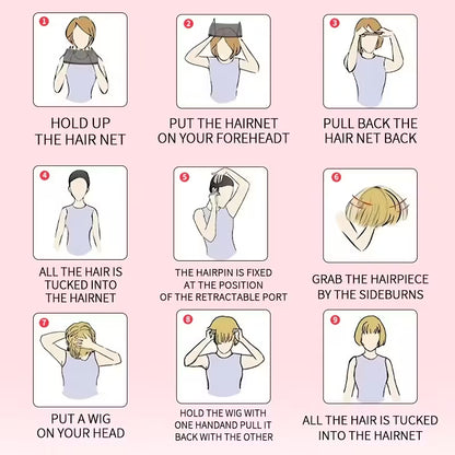 Women's Chocolate Gradient Straight Hair Elegant Style Fashion Blogger Wig