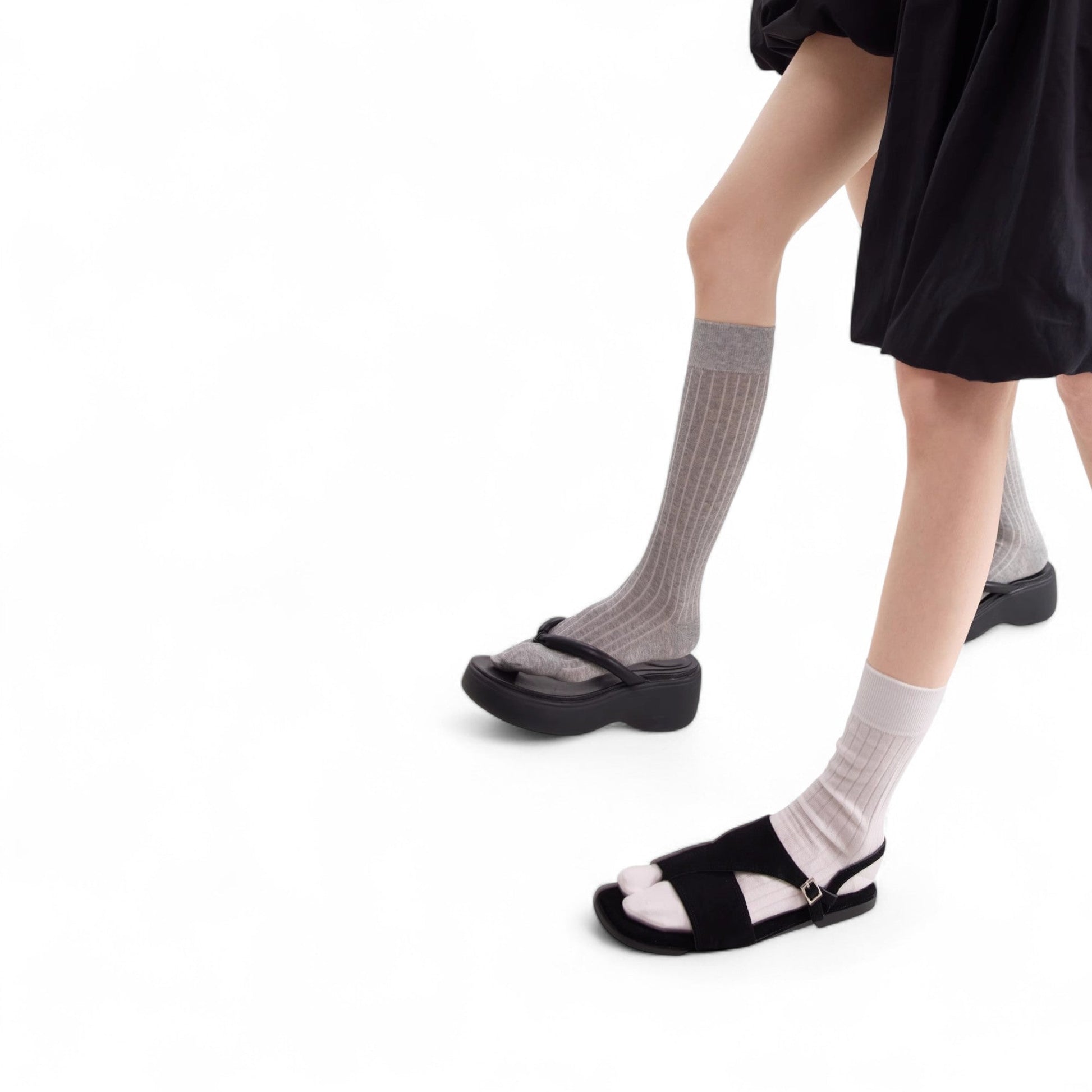 Classic Mid - Calf Split - Toe Tabi Socks - tutufox - 