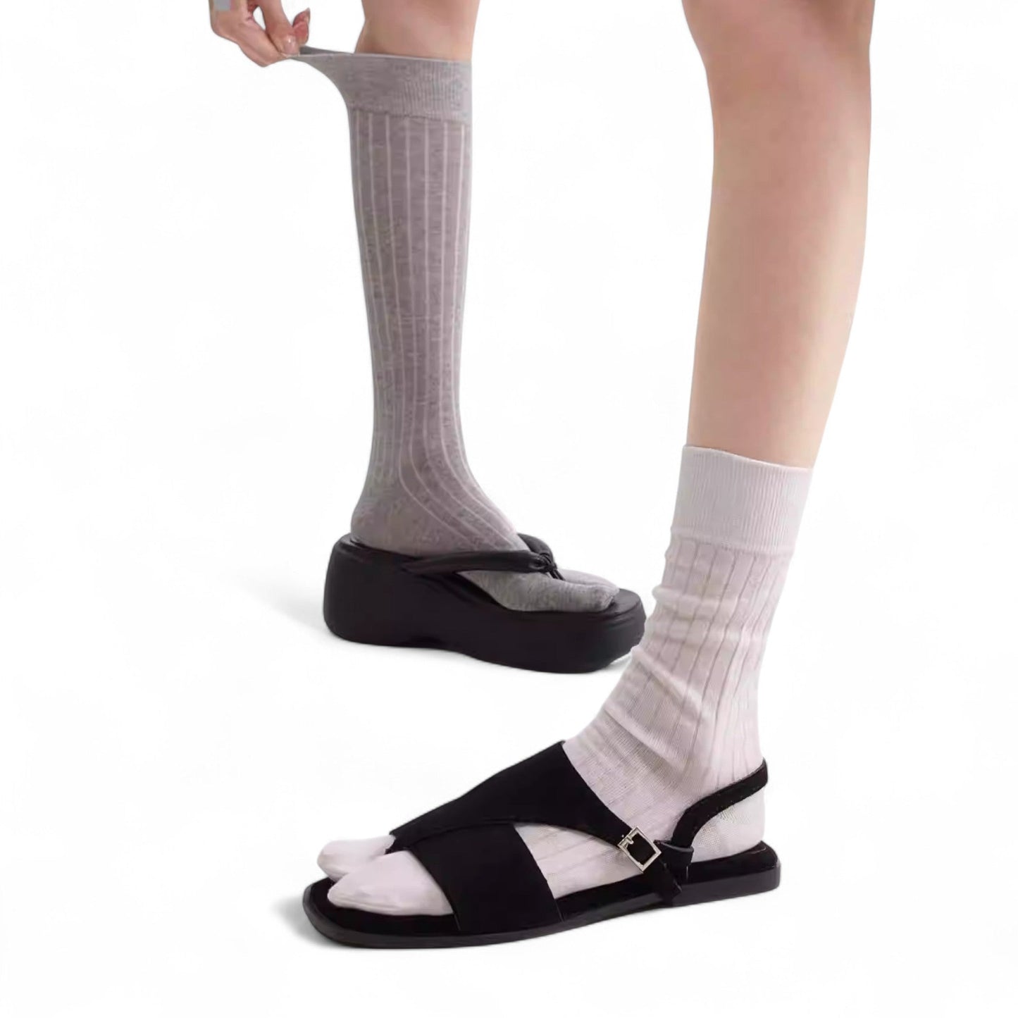 Classic Short Crew Split - Toe Tabi Socks - tutufox - 