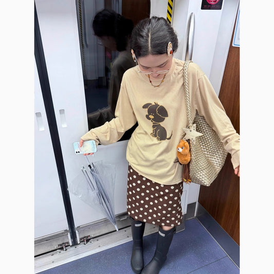 Polka Dot Dog Tee Women