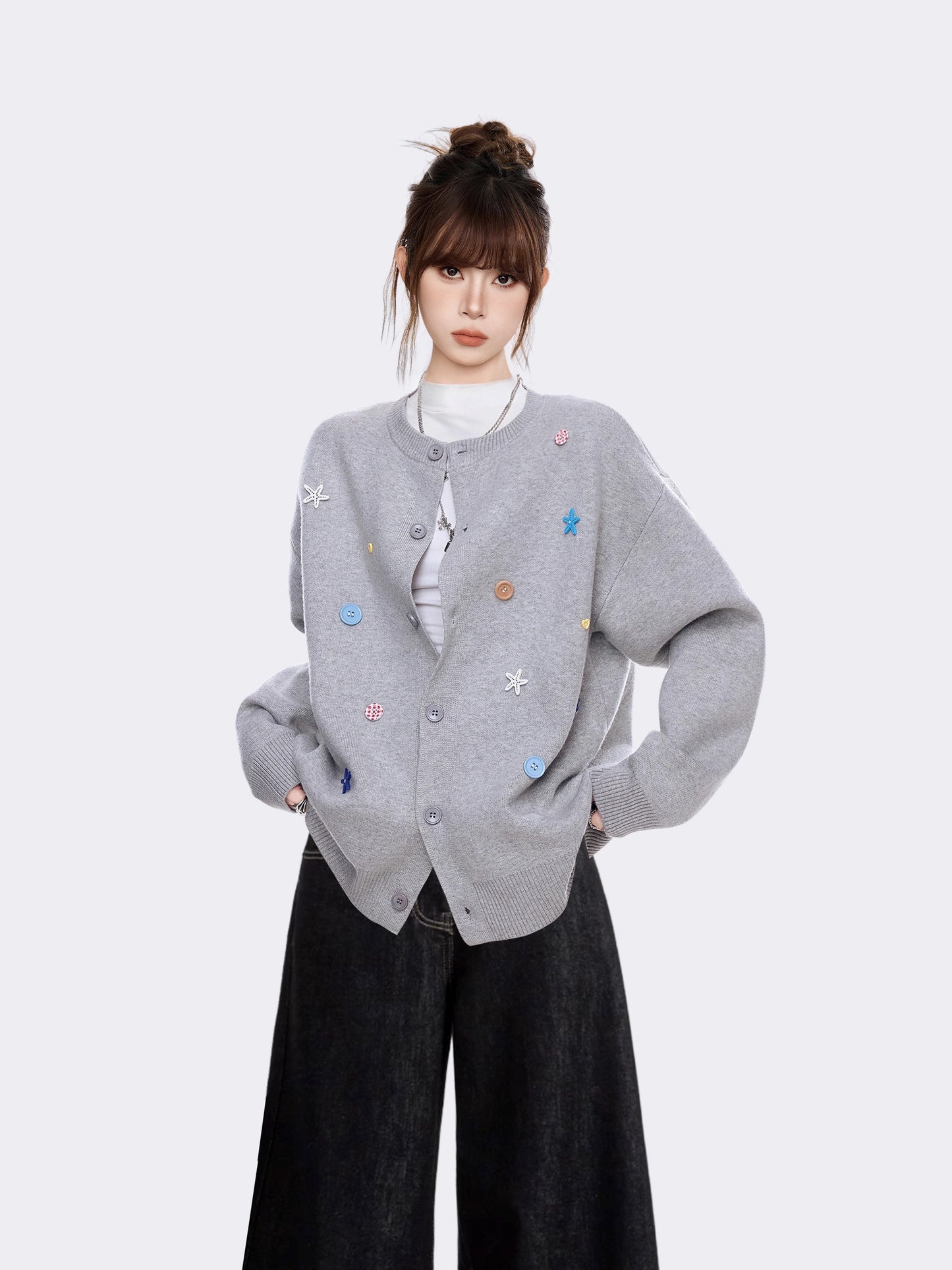 American Vintage Pearl Button Knit Cardigan