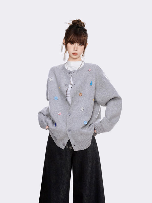 American Vintage Pearl Button Knit Cardigan