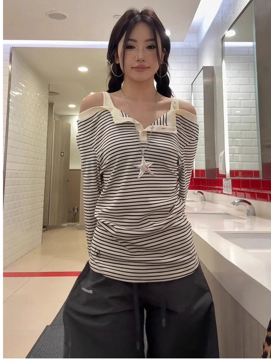 Striped Layered Tee Women