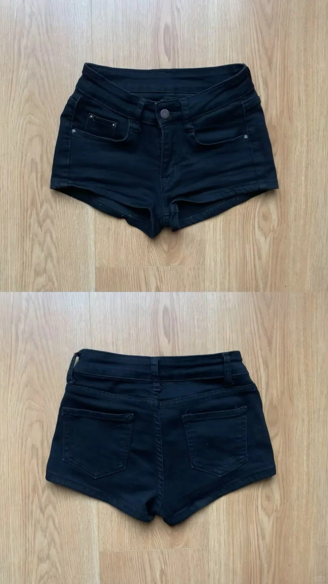 Y2K Mesh Halter Top and Black Denim Shorts Two Pieces Set