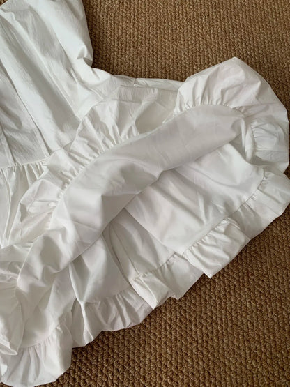 White Bubble Cami Mini Dress Y2K Mini Dress