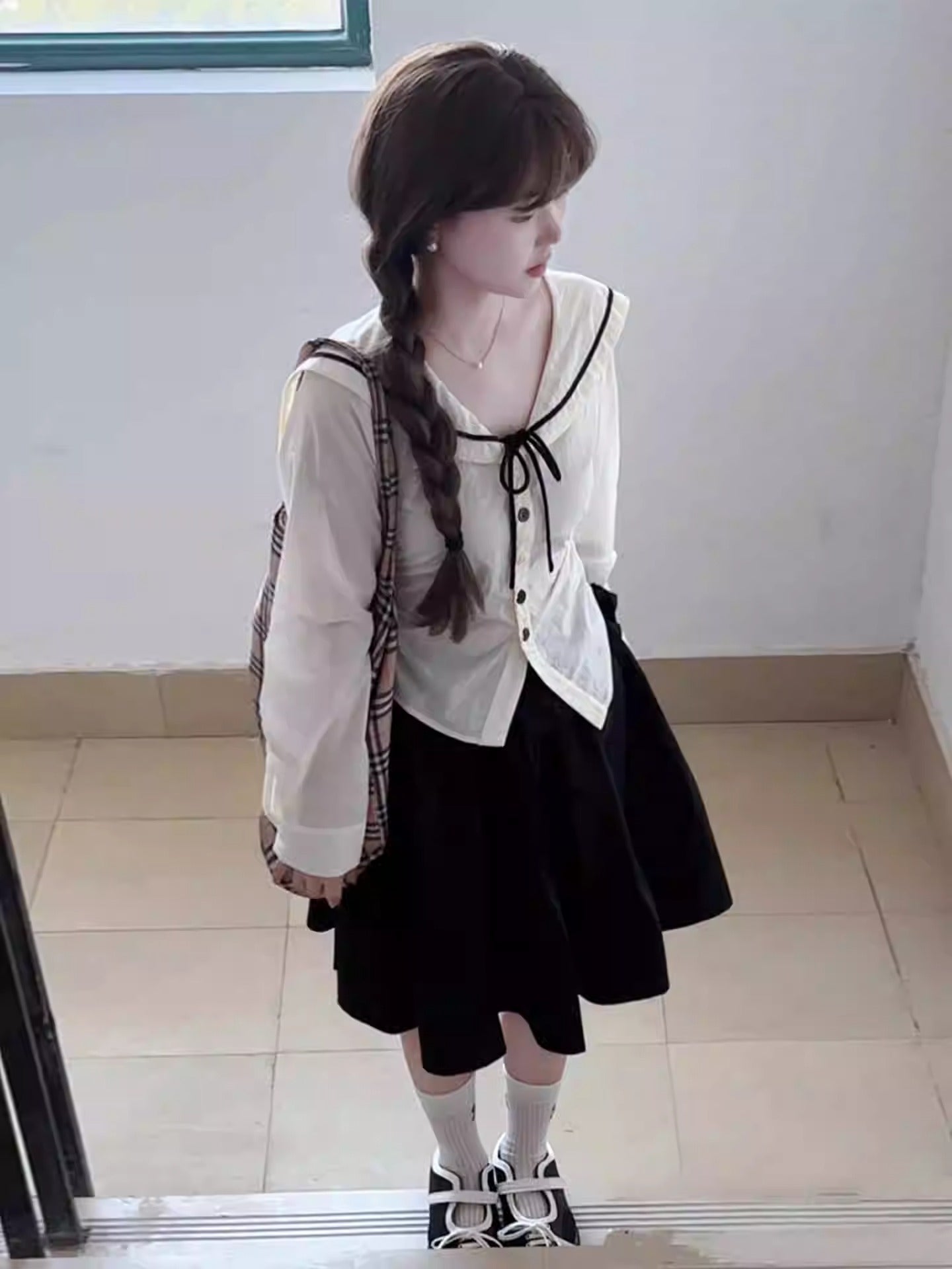 Sailor Collar Shirt Women