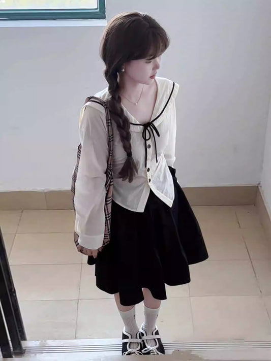 Sailor Collar Shirt Women