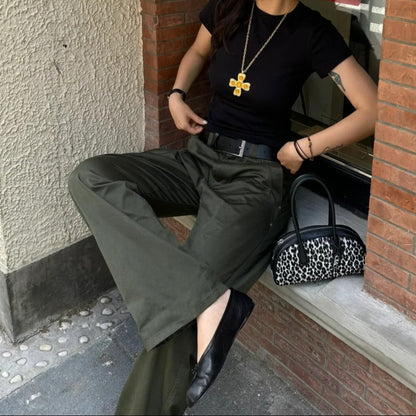Split-Toe Leather Flats Tabi