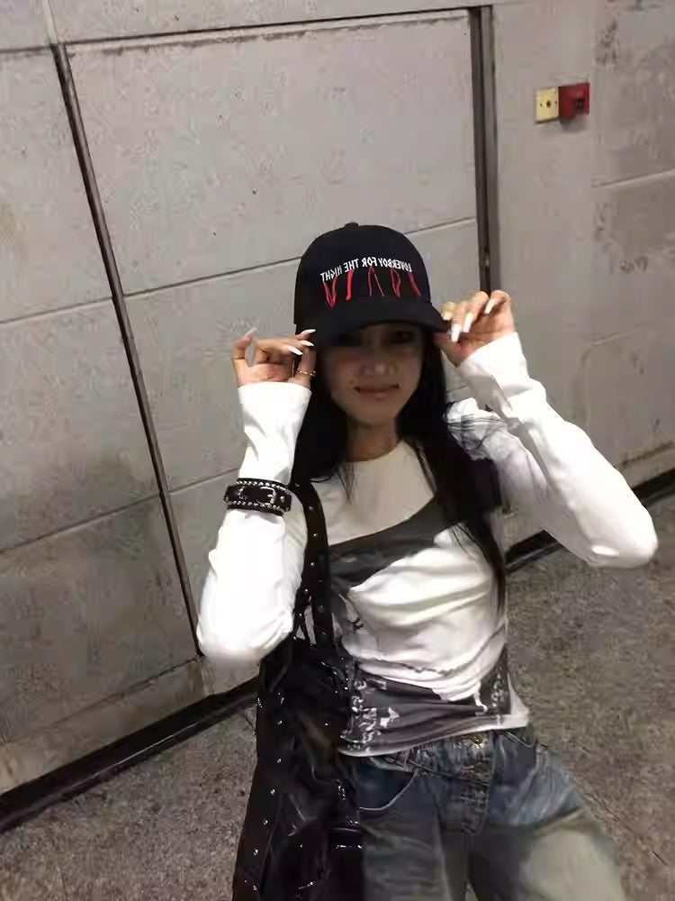 American Edgy Long Sleeve Y2K T-Shirt