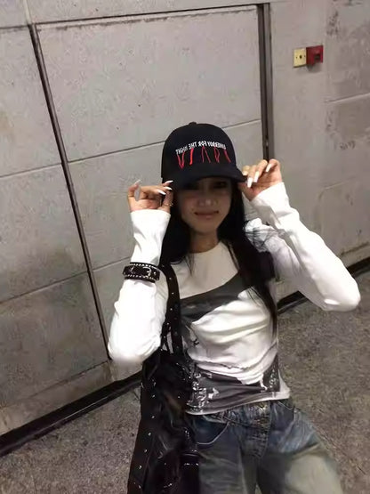 American Edgy Long Sleeve Y2K T-Shirt