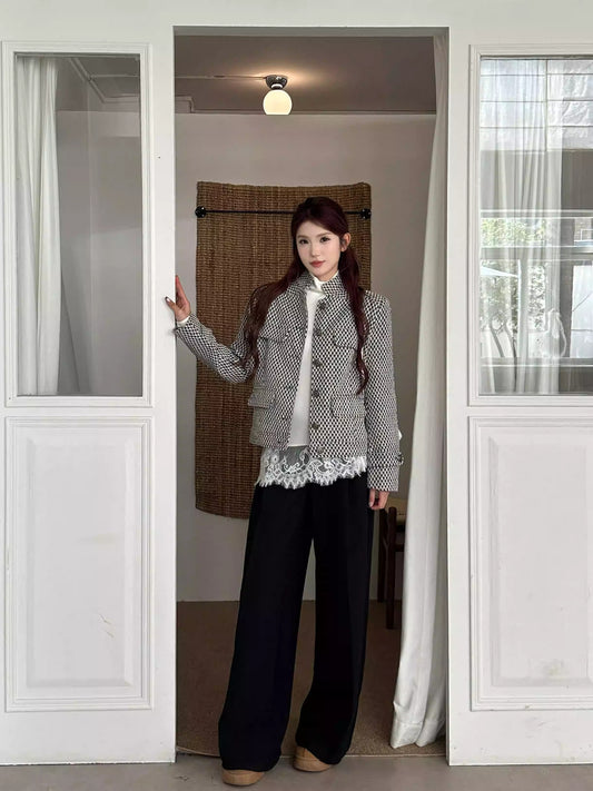 Tweed Collar Jacket Women