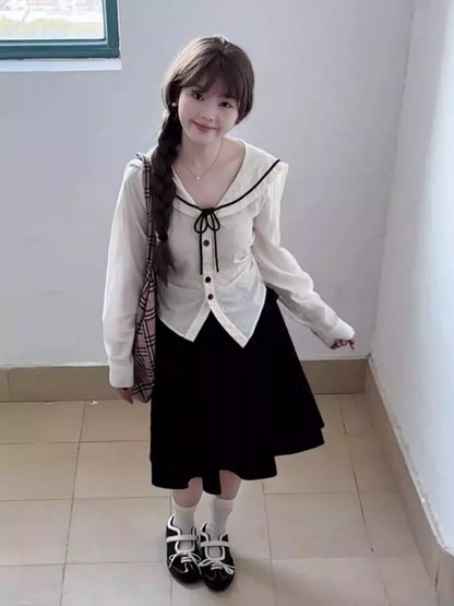 Sailor Collar Shirt Women