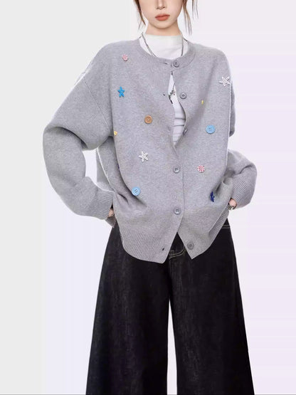 American Vintage Pearl Button Knit Cardigan