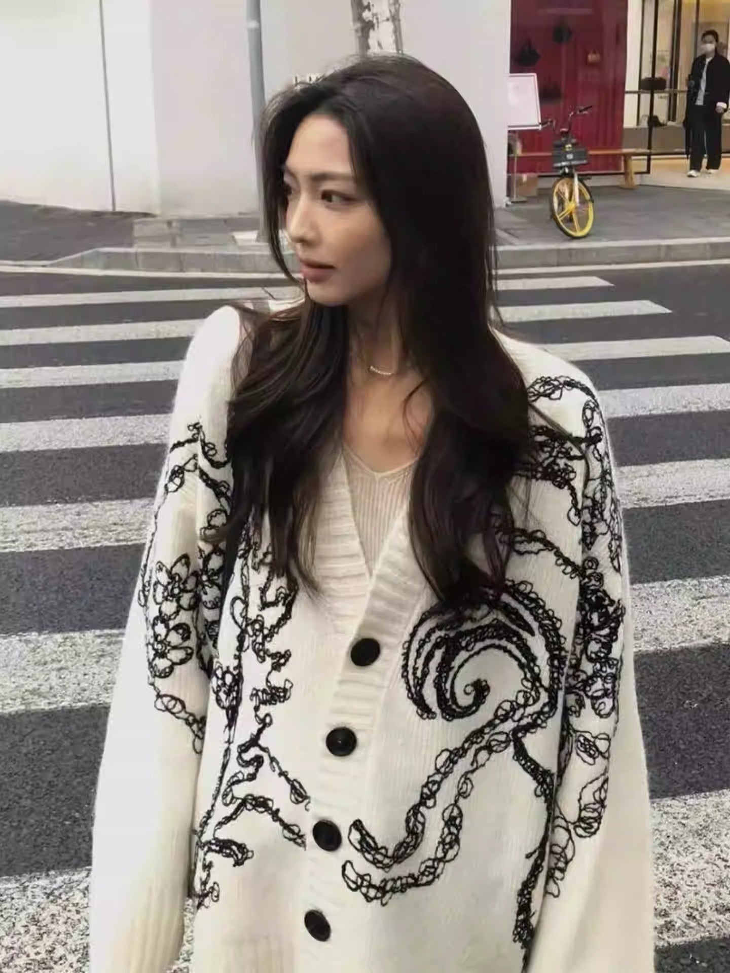 V-Neck Lazy Knit Cardigan