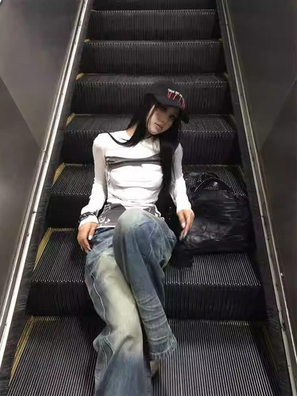 American Edgy Long Sleeve Y2K T-Shirt