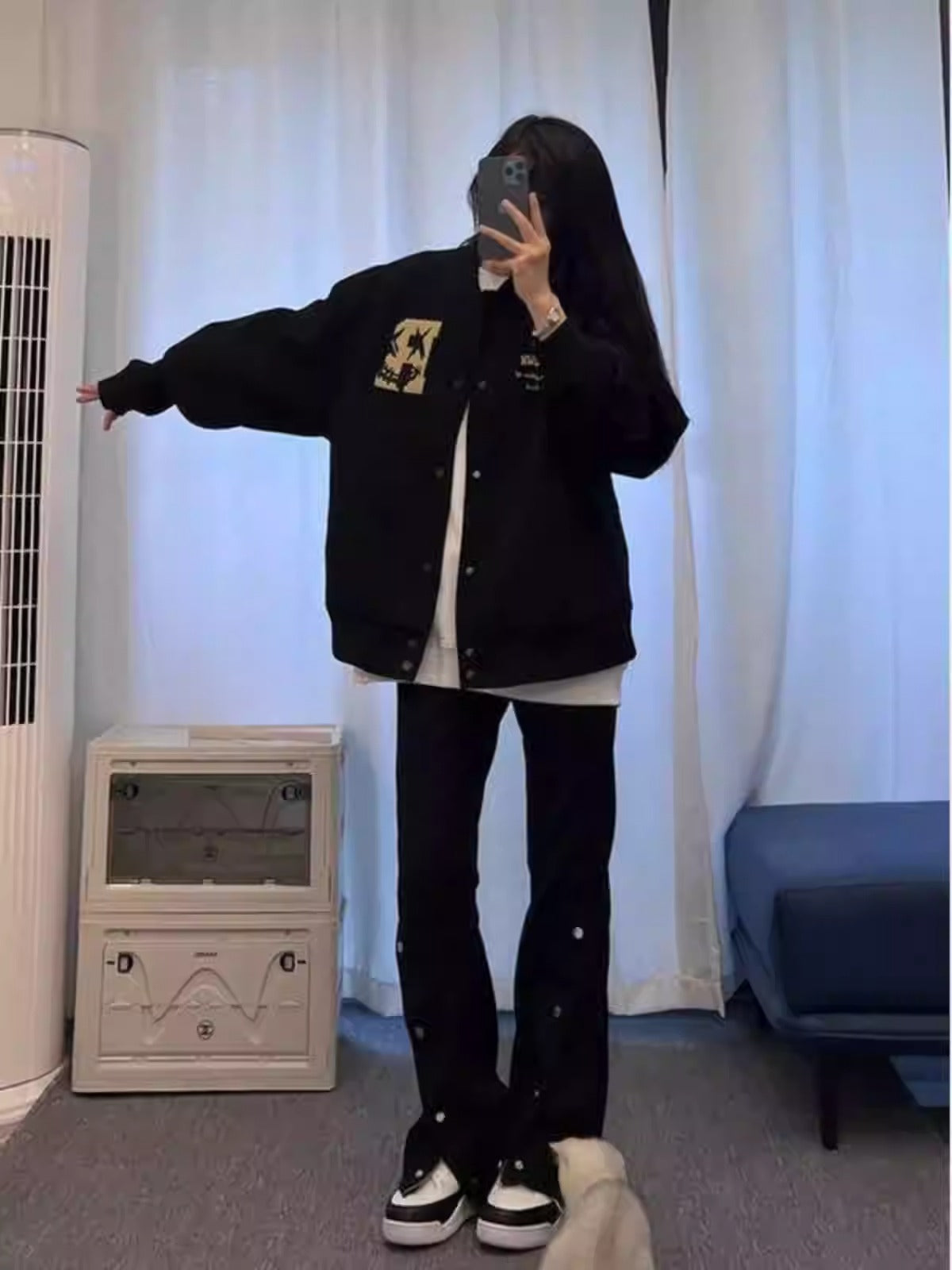 Edgy Clown Smile Baseball Jacket