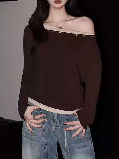 One Shoulder Tee Women