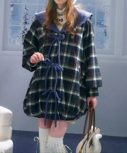Wool Doll Collar Coat Women