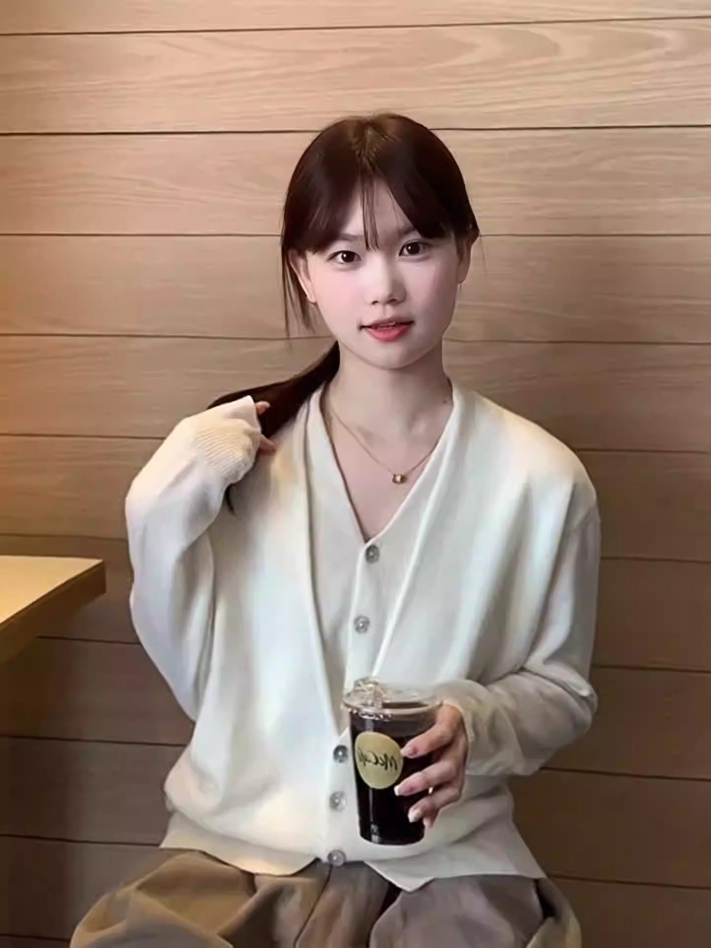 Layered V-Neck Knit Cardigan Women