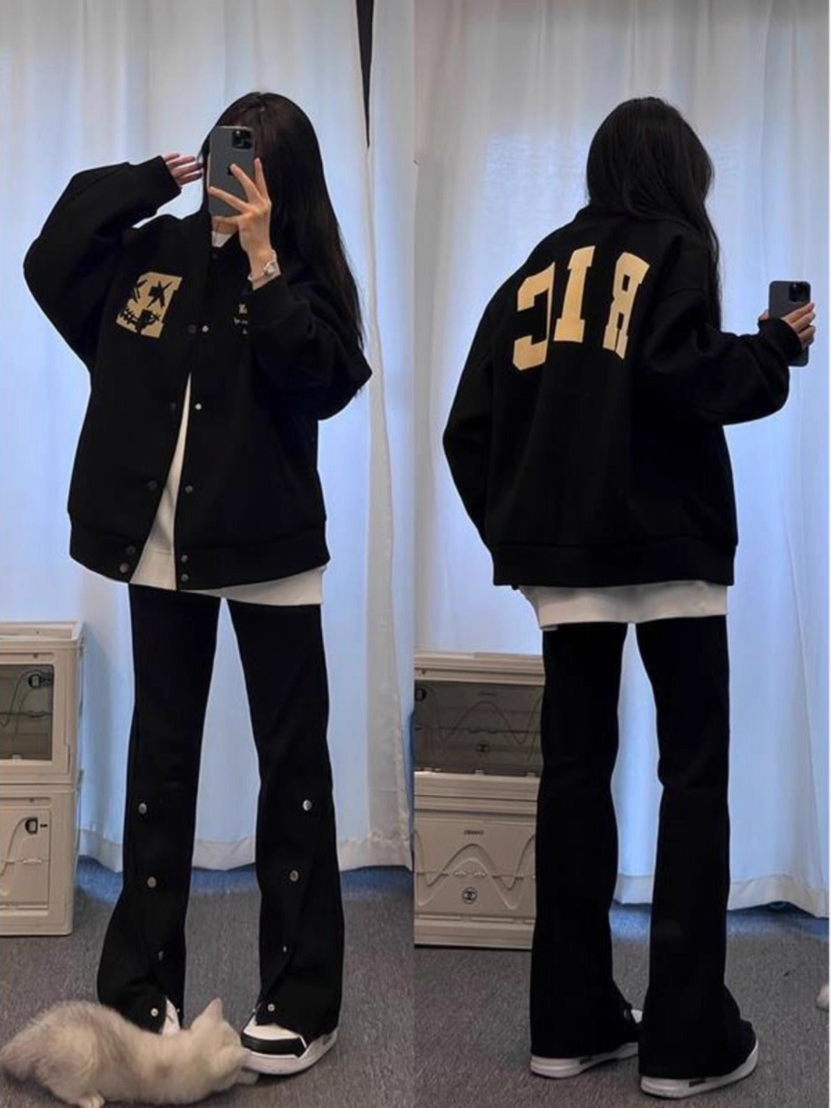 Edgy Clown Smile Baseball Jacket