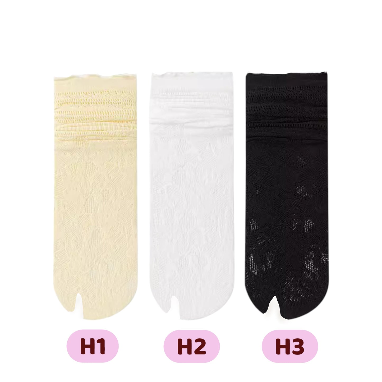 Lace Balletcore Tabi Socks - tutufox - 