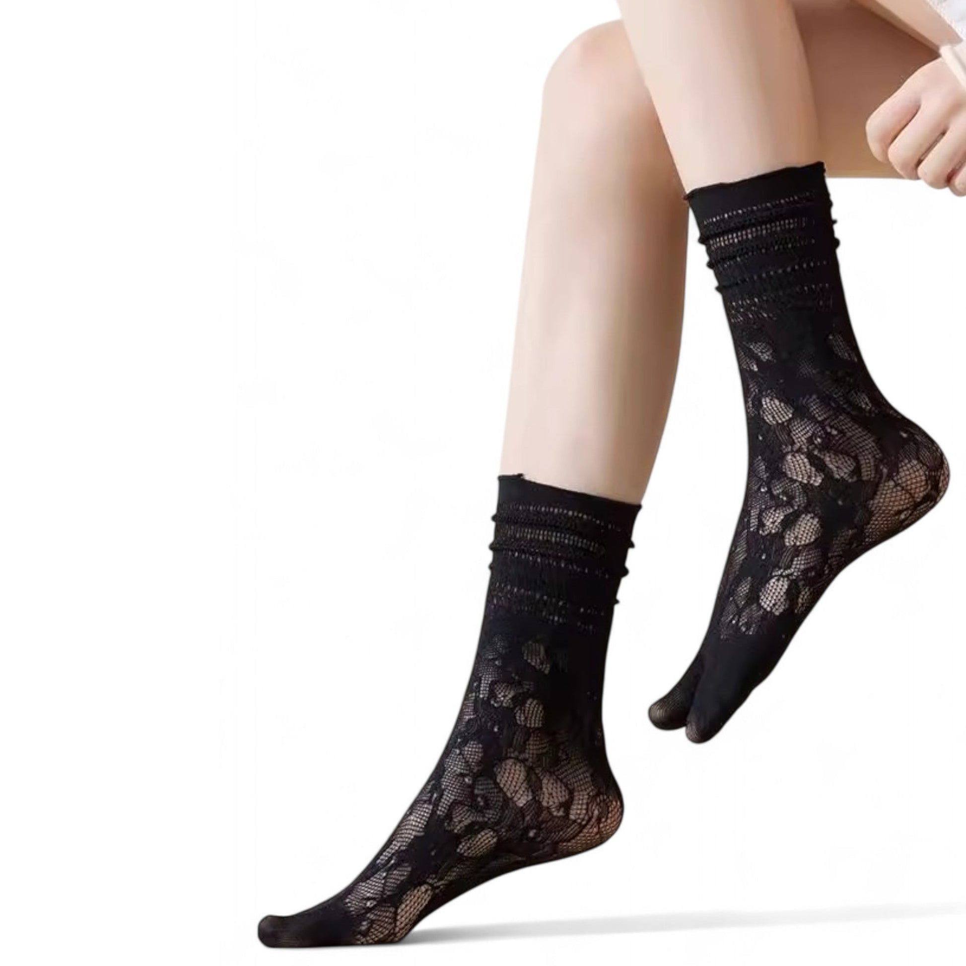 Lace Balletcore Tabi Socks - tutufox - 