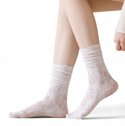Lace Balletcore Tabi Socks - tutufox - 