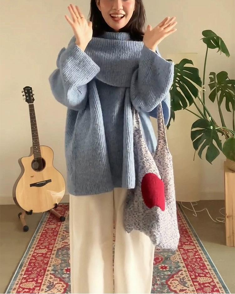 High-End Off-Shoulder Knitted Sweater