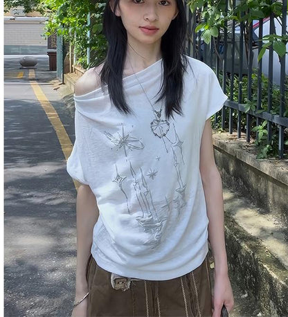 Off Shoulder Slim Tee