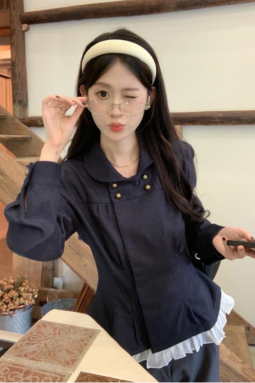 Vintage Double Breasted Denim Shirt