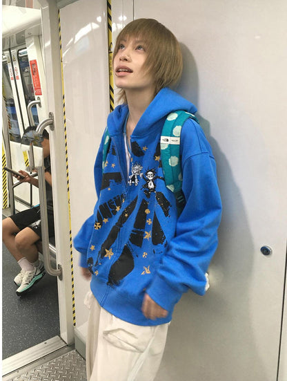 Street Hooded Cardigan Oversized