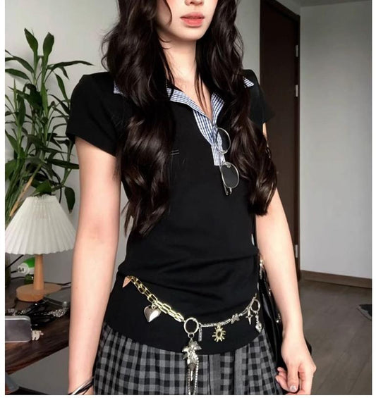 Vintage Check Polo Top