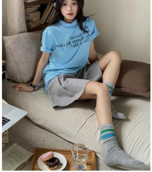 Mini Turtleneck Letter Tee