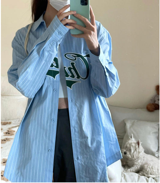 Vertical Stripe Long Sleeve Shirt