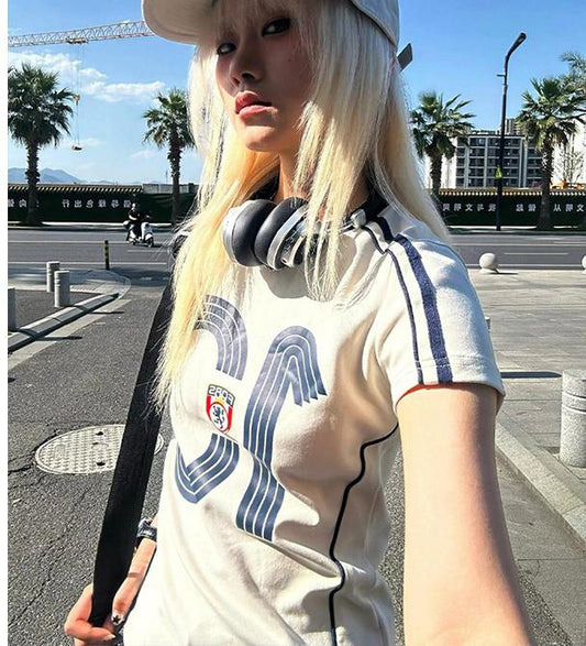 Colorblock Number Sport Tee