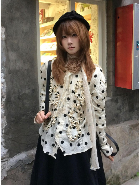 Off-White Polka Frill Shirt