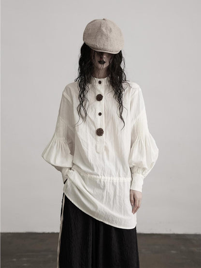 Drawstring Vintage Tencel Shirt
