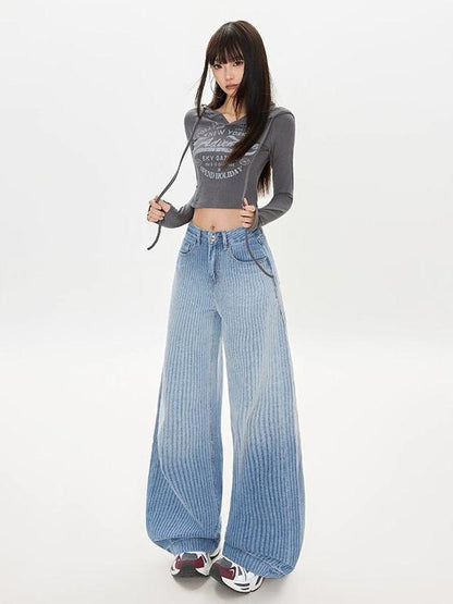 Vintage Ombre Wide Leg Jeans