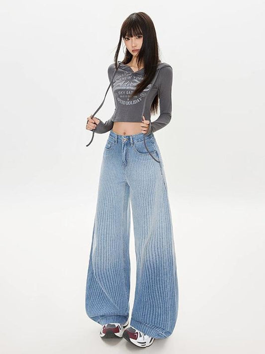 Vintage Ombre Wide Leg Jeans