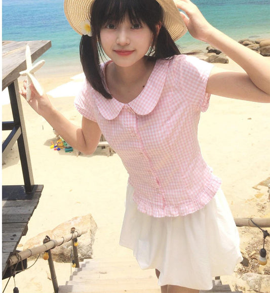 Pink Polo Waist Shirt