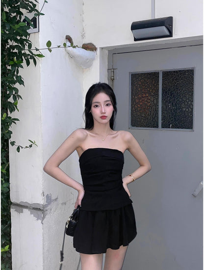 Ruched Bustier Crop Top