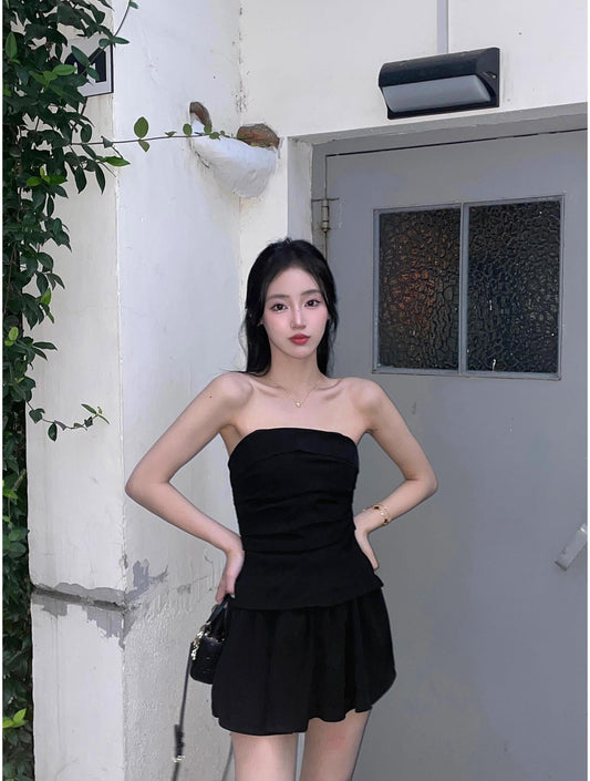 Ruched Bustier Crop Top