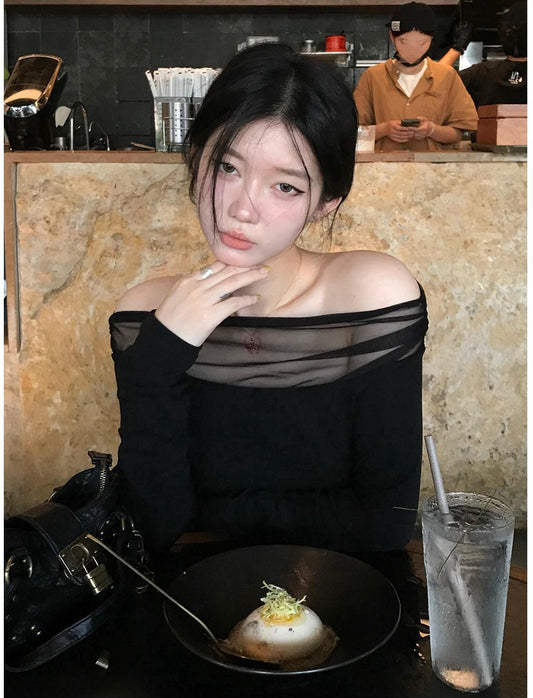 Colorblock Knit One Shoulder Top