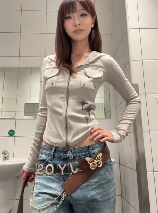 Streetwear Hooded Knit Top