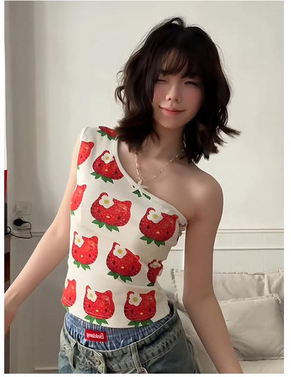 Spicy Girl Strawberry Kitty Cami