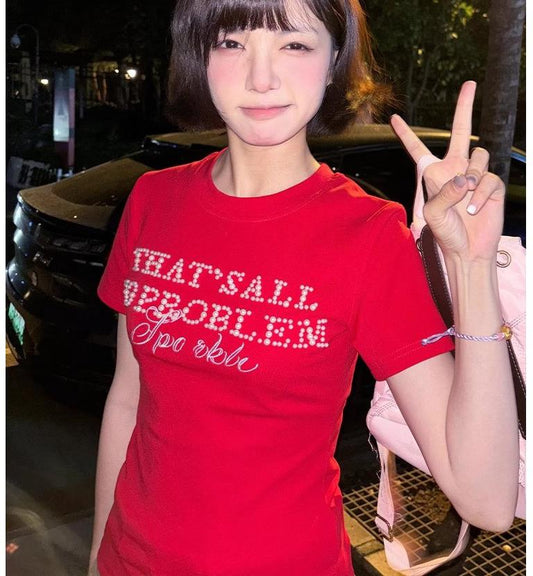 American Beaded Letter Cotton Tee