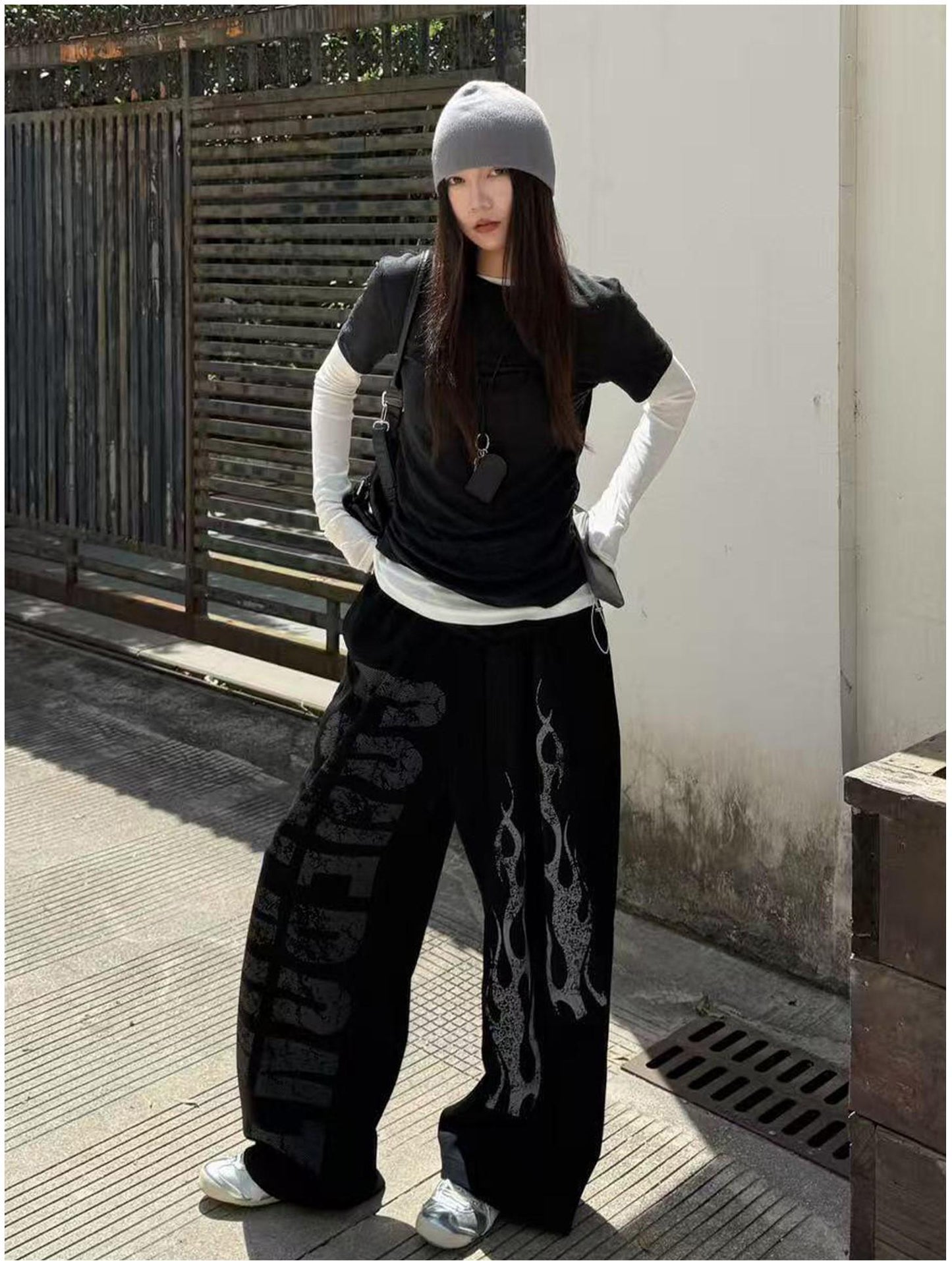 American Highstreet Drawstring Wide Leg Pants