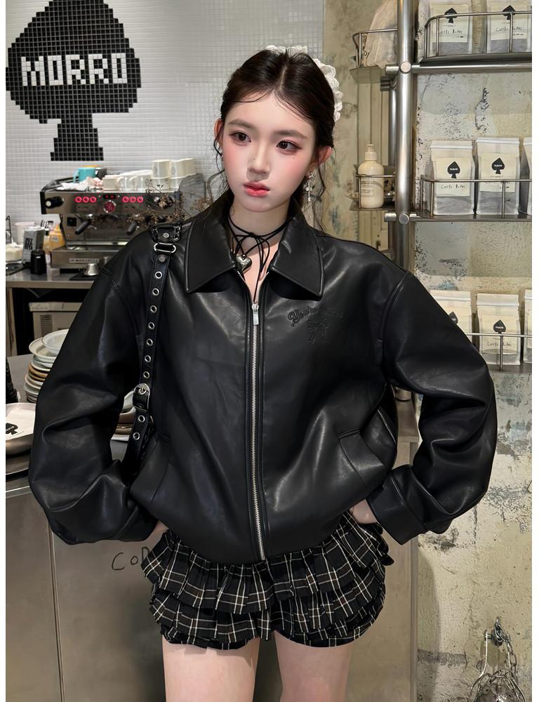 American PU Leather Biker Jacket