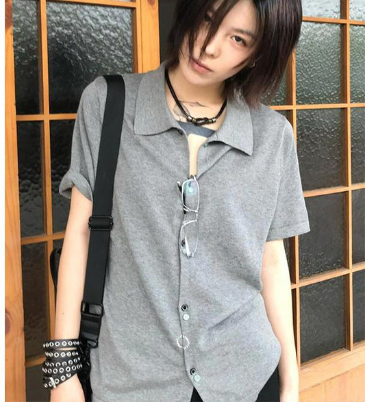 American Vintage Short Sleeve Knit Cardigan