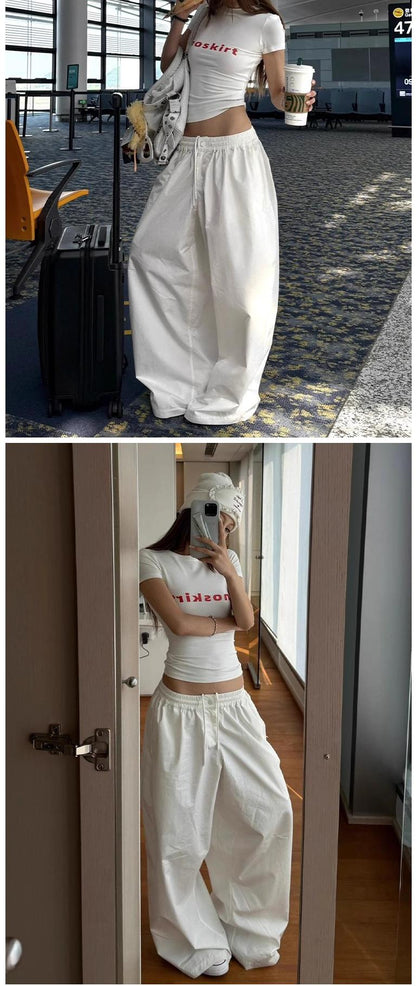 White Parachute Pants